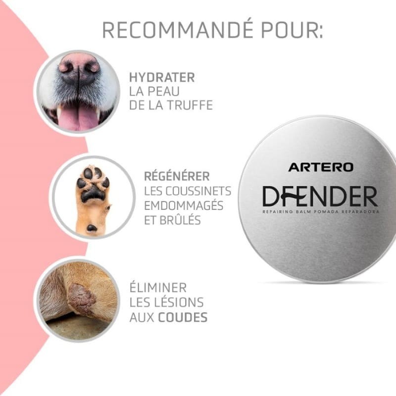 Avantages de la crème réparatrice pour chien dfender Artero