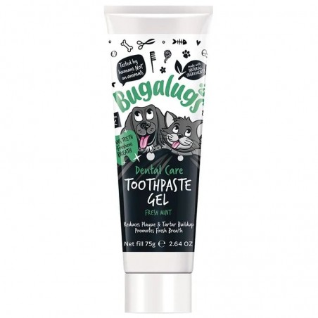 dentifrice pour chien gel dental care menthe fraiche bugalugs