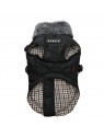 Manteau pour chien noir avec harnais intégré Donavan Puppia de face