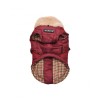 Manteau pour chien bordeaux avec harnais intégré Donavan Puppia de face