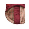 doublure motif pied de poule du manteau pour chien bordeaux avec harnais intégré Donavan Puppia