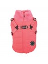 Manteau pour chien rose avec harnais intégré Donavan Puppia de dos