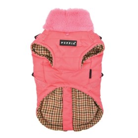 Manteau pour chien rose avec harnais intégré Donavan Puppia de face