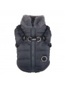 Manteau pour chien gris avec harnais intégré Donavan Puppia de dos