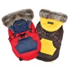 doudoune pour chien marron avec harnais intégré Orson Puppia disponible en rouge