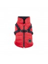 manteau pour chien rouge avec harnais intégré Mountaineer Puppia de dos