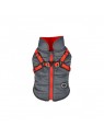 manteau pour chien gris avec harnais intégré Mountaineer Puppia de dos