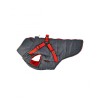 manteau pour chien gris avec harnais intégré Mountaineer Puppia de profil
