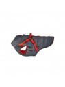 manteau pour chien gris avec harnais intégré Mountaineer Puppia de profil