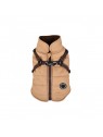 manteau pour chien beige avec harnais intégré Mountaineer Puppia de dos
