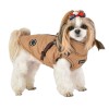 chien avec le manteau pour chien beige avec harnais intégré Mountaineer Puppia