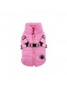 manteau pour chien rose avec harnais intégré Mountaineer Puppia de dos