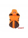 manteau pour chien orange avec harnais intégré Mountaineer Puppia de face