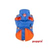 manteau pour chien bleu avec harnais intégré Mountaineer Puppia de face