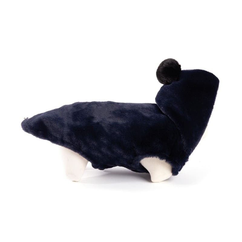 manteau pour chien bleu marine palace martin sellier de profil