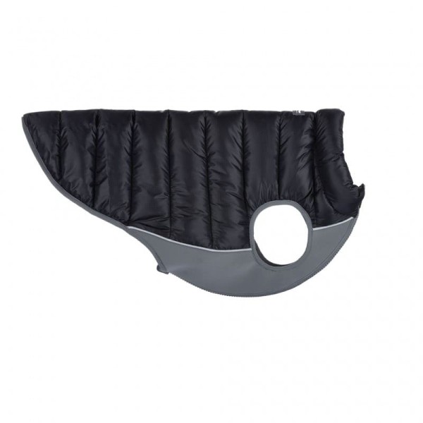 doudoune pour chien réversible noir gris red dingo côté noir