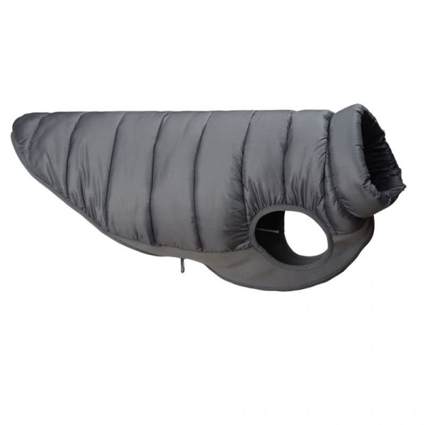 doudoune pour chien réversible noir gris red dingo côté gris