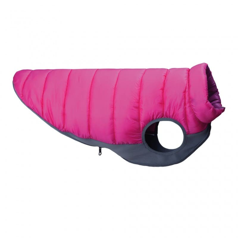doudoune pour chien réversible violet rose red dingo côté rose