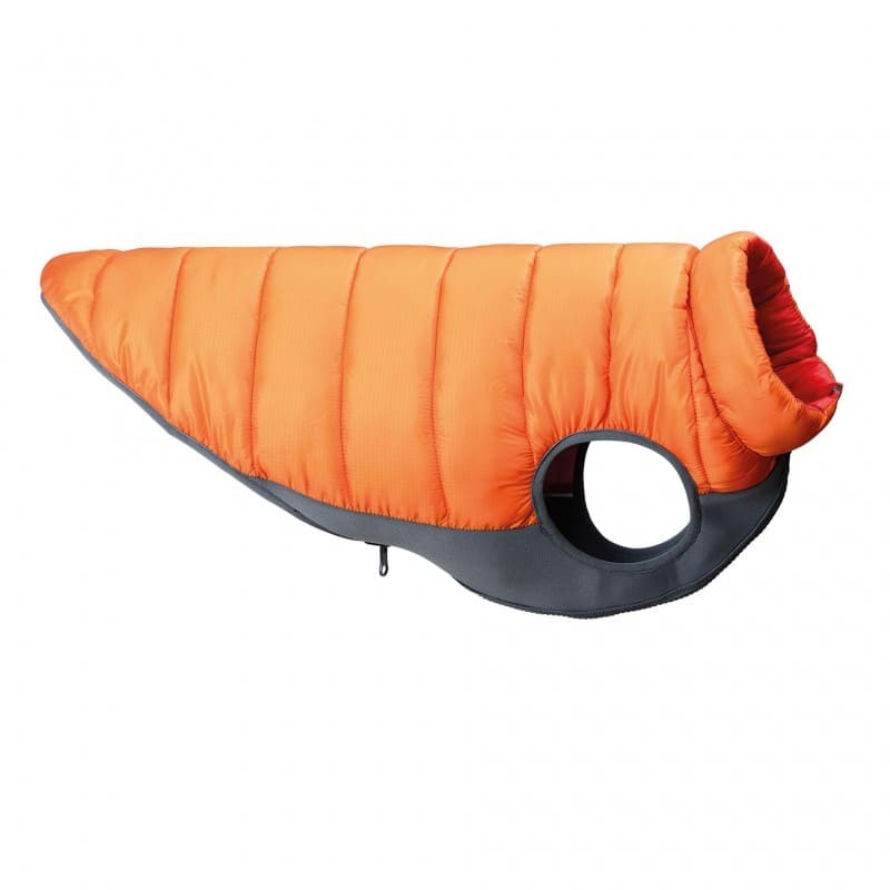doudoune pour chien réversible rouge orange red dingo coté orange