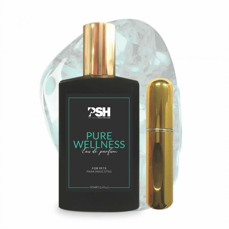 Eau de parfum pour chien Pure Wellness PSH et le diffuseur de poche