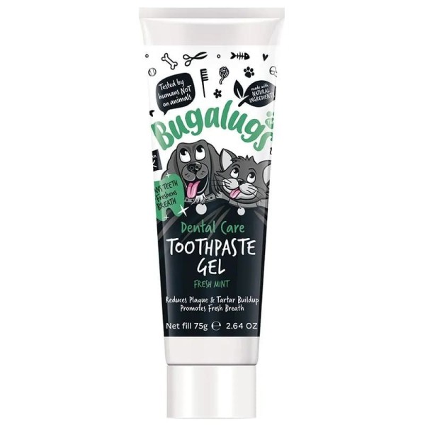 dentifrice gel pour chien et chat Dental Care menthe fraîche Bugalugs 75 g