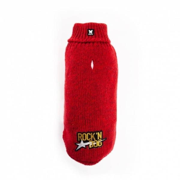 pull pour chien rouge rock martin sellier de dos