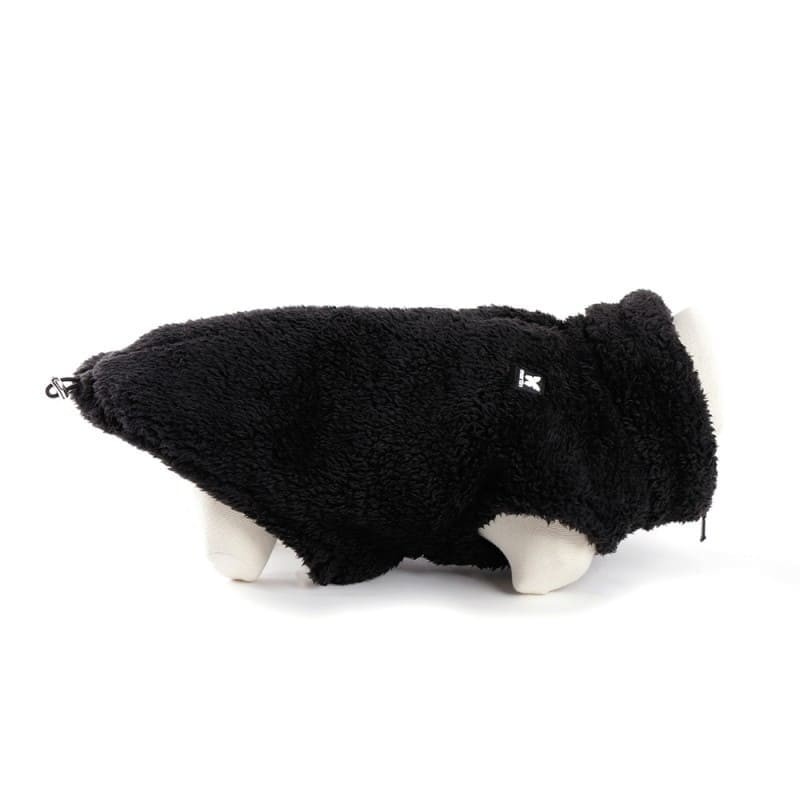 polaire pour chien noire douillette martin sellier de profil
