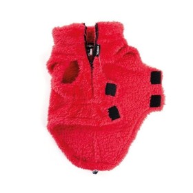 polaire pour chien rouge douillette martin sellier de face