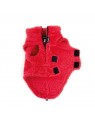polaire pour chien rouge douillette martin sellier de face