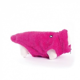 polaire pour chien framboise Douillette MARTIN SELLIER de profil