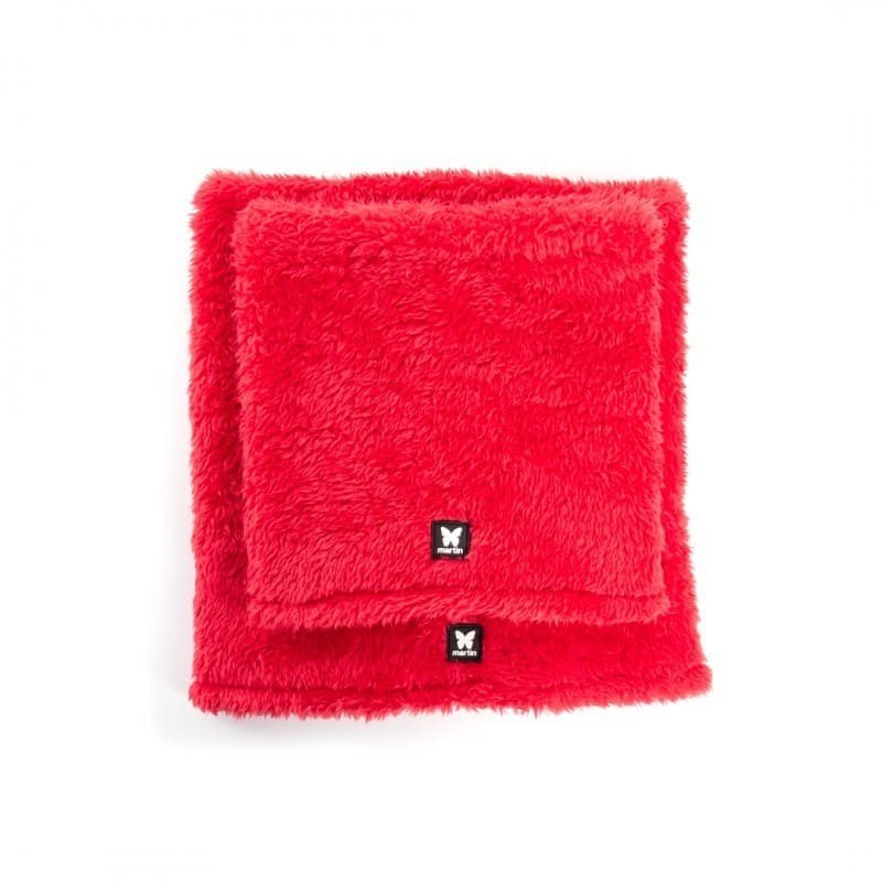 snood pour chien rouge douillet martin sellier de face disponible en 2 tailles