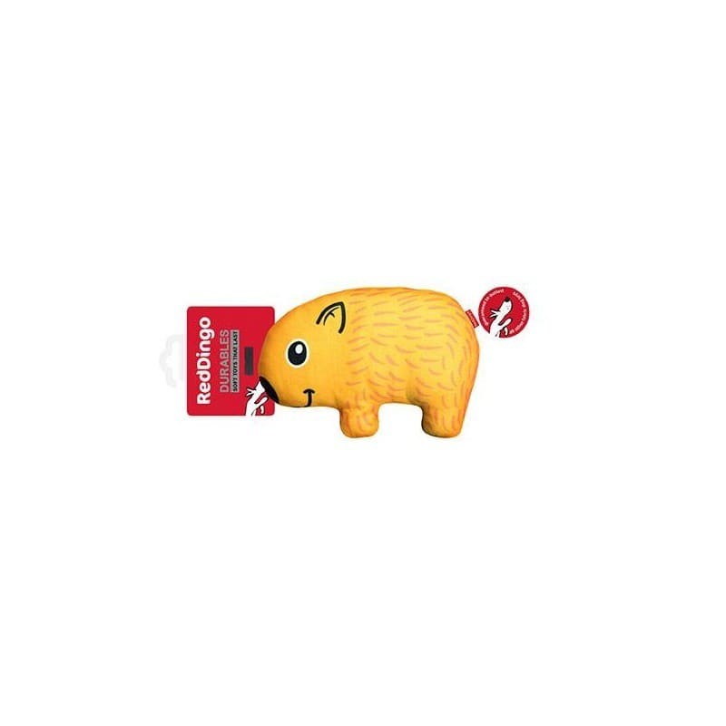 Jouet durable pour chien wombat Red Dingo avec étiquette