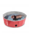 chien dans la Piscine pour chien rouge Martin Pool MARTIN SELLIER