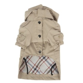 trench-coat pour chien beige claris Pinkaholic avec intérieur style Burberry