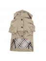trench-coat pour chien beige claris Pinkaholic avec intérieur style Burberry
