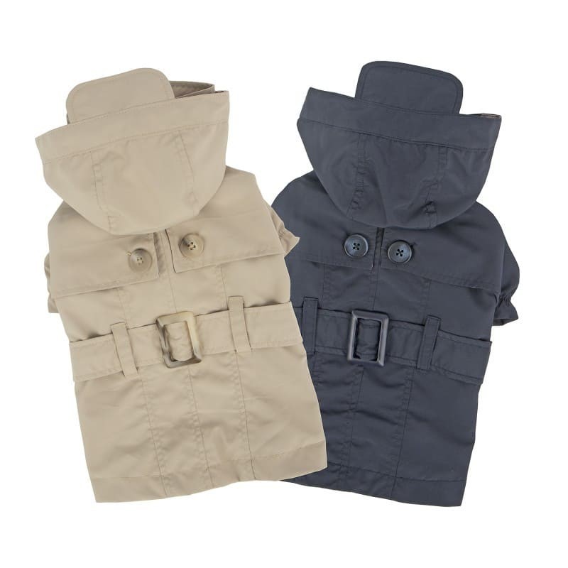 trench-coat pour chien beige claris Pinkaholic disponible aussi en bleu