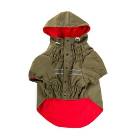 imperméable pour chien kaki saint malo martin sellier de face