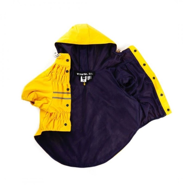imperméable pour chien jaune saint malo martin sellier avec doublure noire