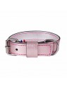 Collier pour chien en cuir rose métallisé Dakota MARTIN SELLIER