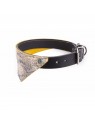 Collier pour chien en cuir noir avec bandana Malibu MARTIN SELLIER