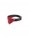 Collier pour chien en cuir rouge noir avec bandana Miami MARTIN SELLIER