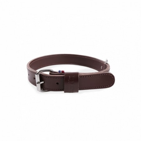 Collier pour chien en cuir marron collection 107 MARTIN SELLIER