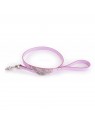 laisse pour chien en cuir rose avec bandana malibu martin sellier