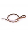 laisse pour chien en cuir rose cognac Miami MARTIN SELLIER