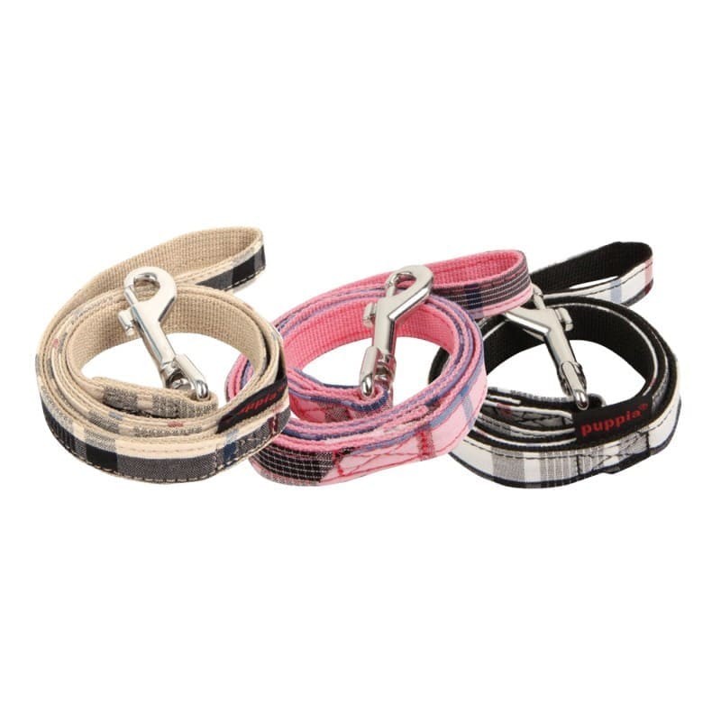 laisse pour chien rose junior Puppia disponible aussi en beige ou noir