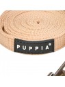 laisse pour chien kaki  florent puppia avec logo de la marque