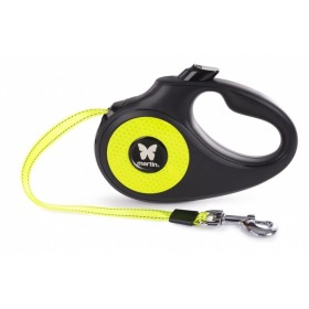 laisse pour chien rétractable sangle fluo jaune martin sellier