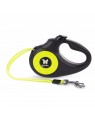 laisse pour chien rétractable sangle fluo jaune martin sellier