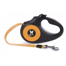 laisse pour chien rétractable sangle FLUO orange martin sellier