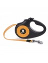 laisse pour chien rétractable sangle FLUO orange martin sellier